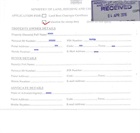 Stamped application form